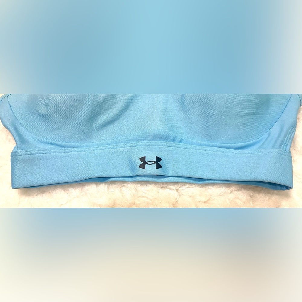 Under Armour Womens S Blue Sports Bra Sporty Athletic Activewear Athleisure - Picture 2 of 10